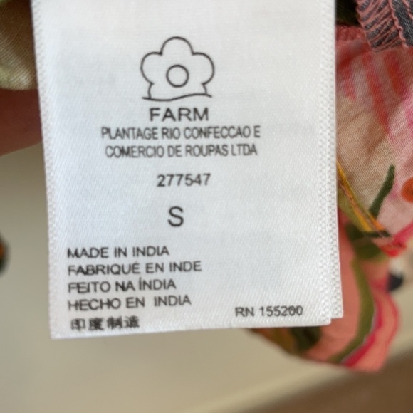 Anthropologie Farm Rio Yasmine ruffled blouse S - Picture 8 of 9